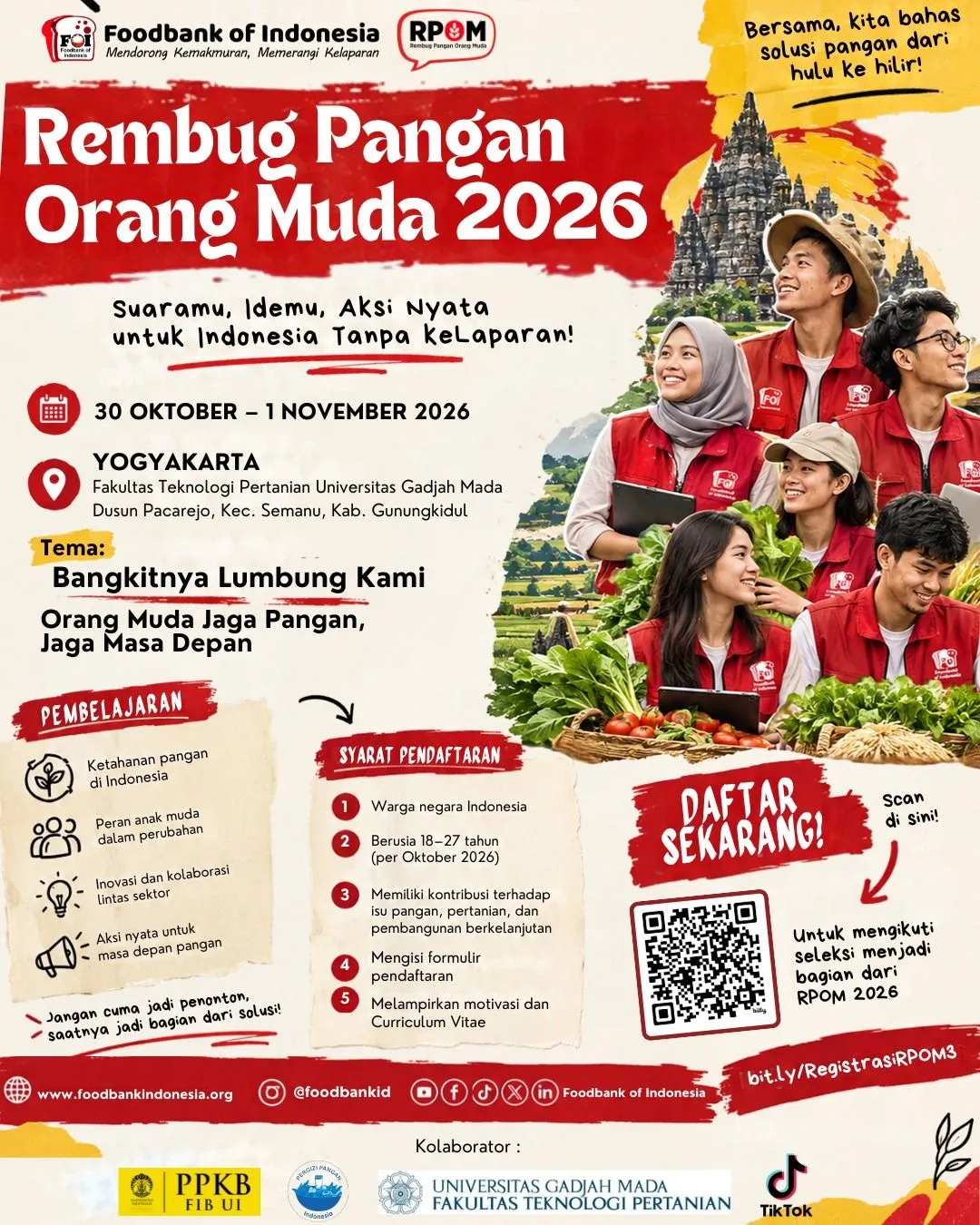 Pendaftaran Rembug Pangan Orang Muda III 2026